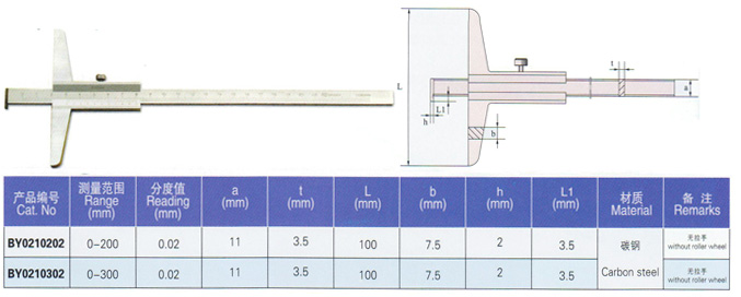脫卸鉤游標(biāo)深度標(biāo)尺